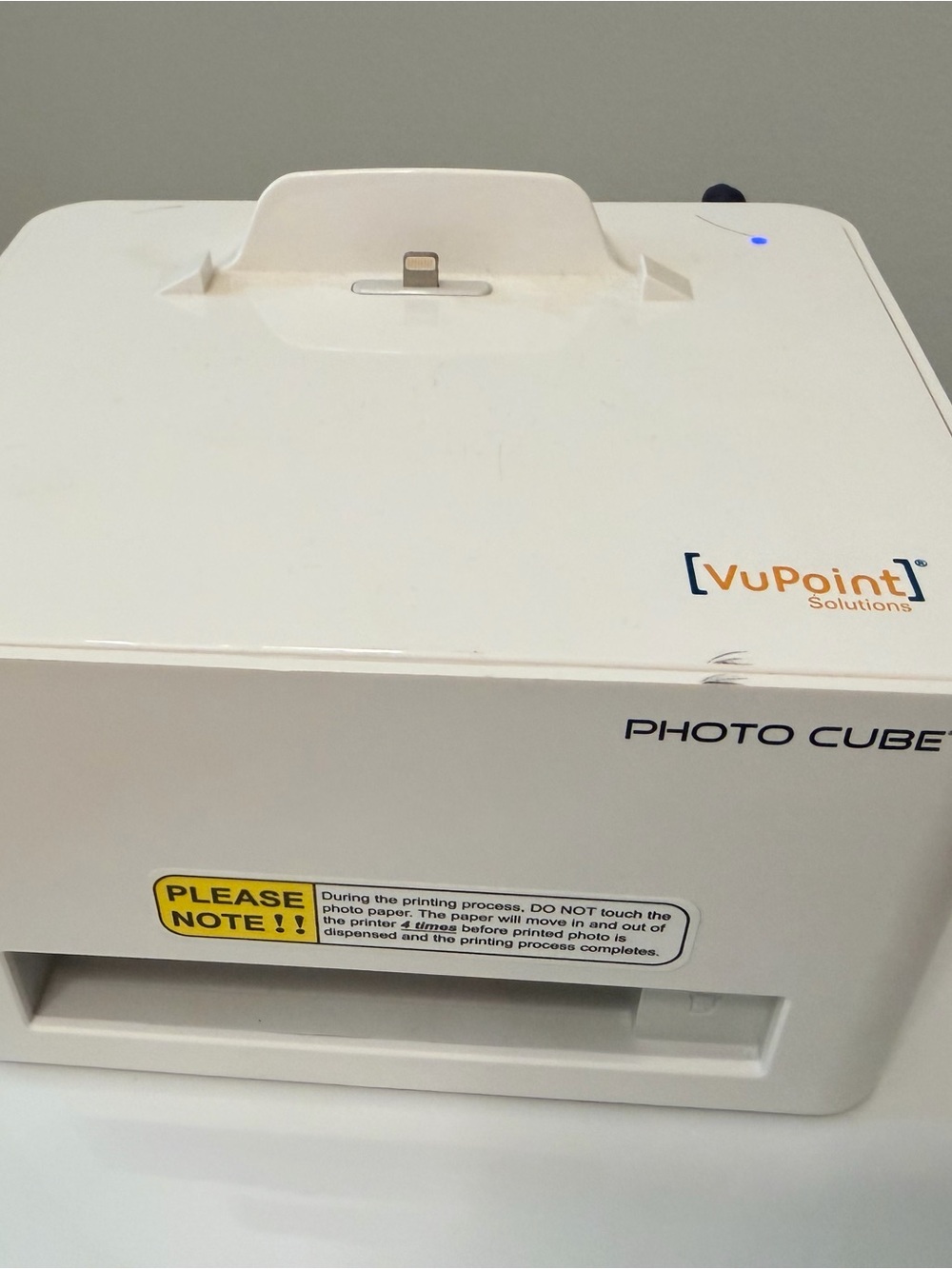 Sharper Image - VuPoint portable Photo Cube Printer - White